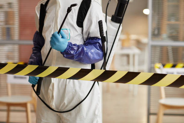 Professional Biohazard Cleanup technician working in Marlow, NH